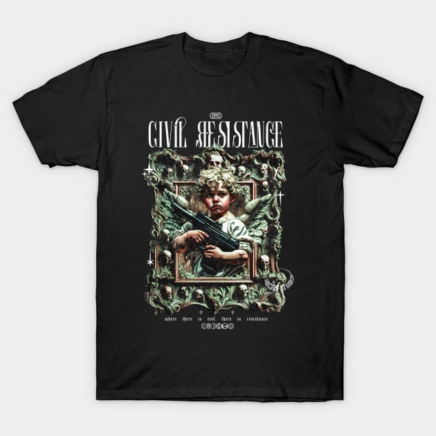 Civil resistance - Aesthetic cherub Streetwear T-Shirt by ZakiChanBoy